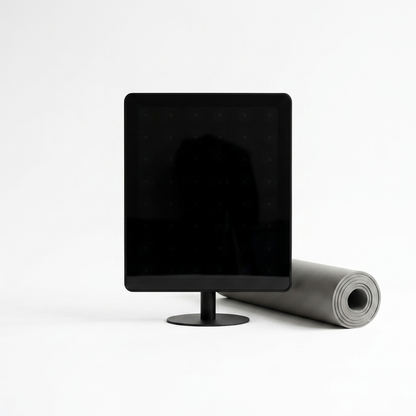 Lumina red light therapy panel packshot with grey yoga mat